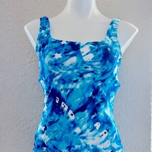 Blue Tie-Dye Swimsuit